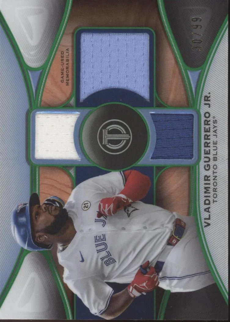 Vladimir Guerrero Jr. 2025 Topps Tribute Green Swatches 30/99 #TTR-VG