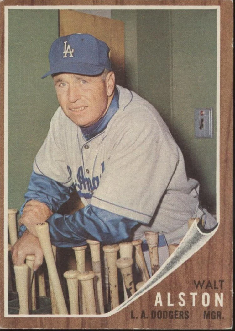 Walt Alston 1962 Topps #217 Los Angeles Dodgers VG