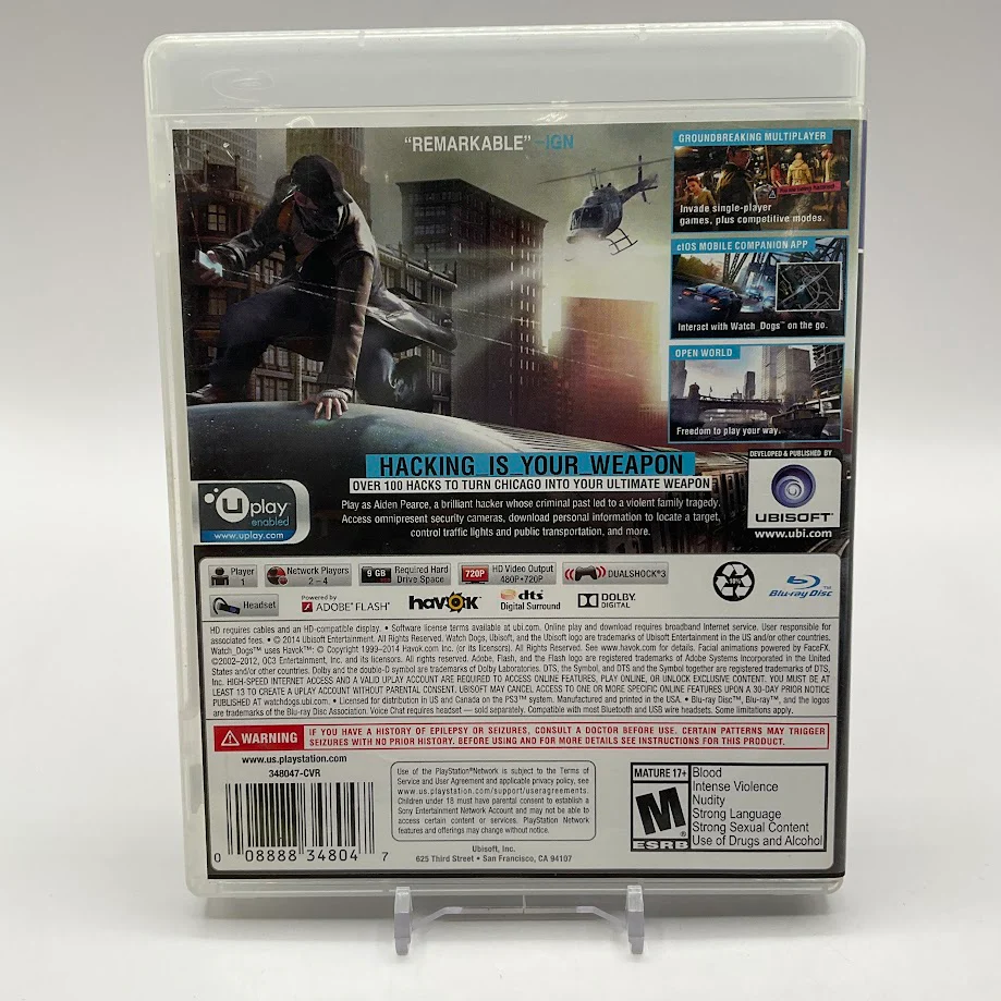 Watch Dogs Playstation 3 Used #1 - Image 2