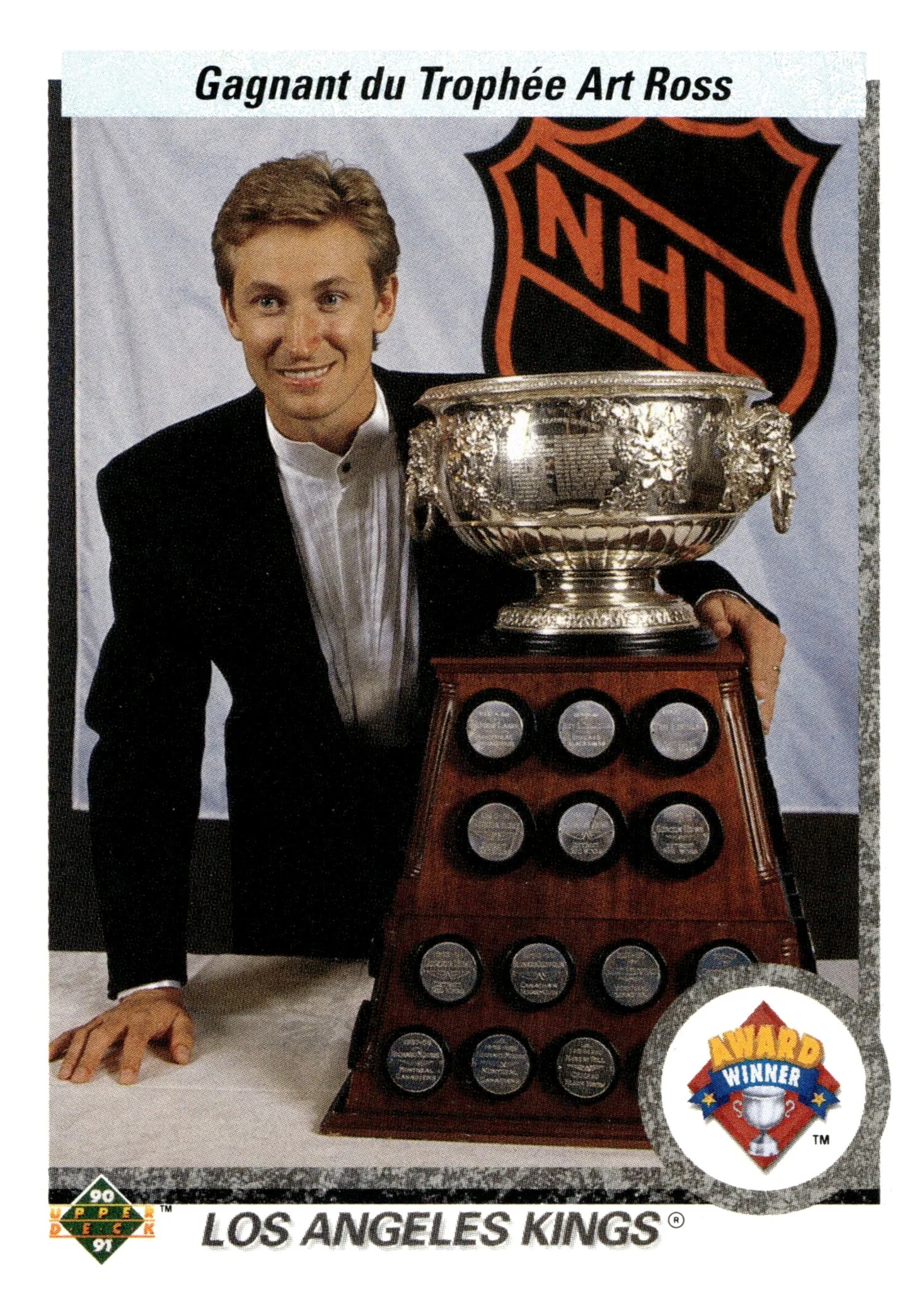 Wayne Gretzky 1990-91 Upper Deck Art Ross Trophy Winner #205 #2