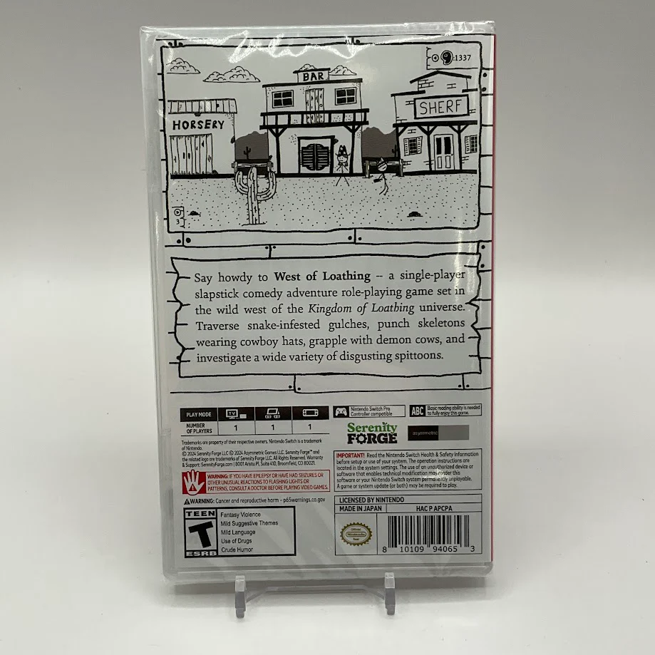 West of Loathing [Serenity Forge] Nintendo Switch Sealed - Image 2