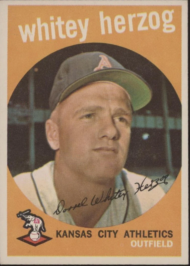 Whitey Herzog 1959 Topps #392 Kansas City Athletics EX