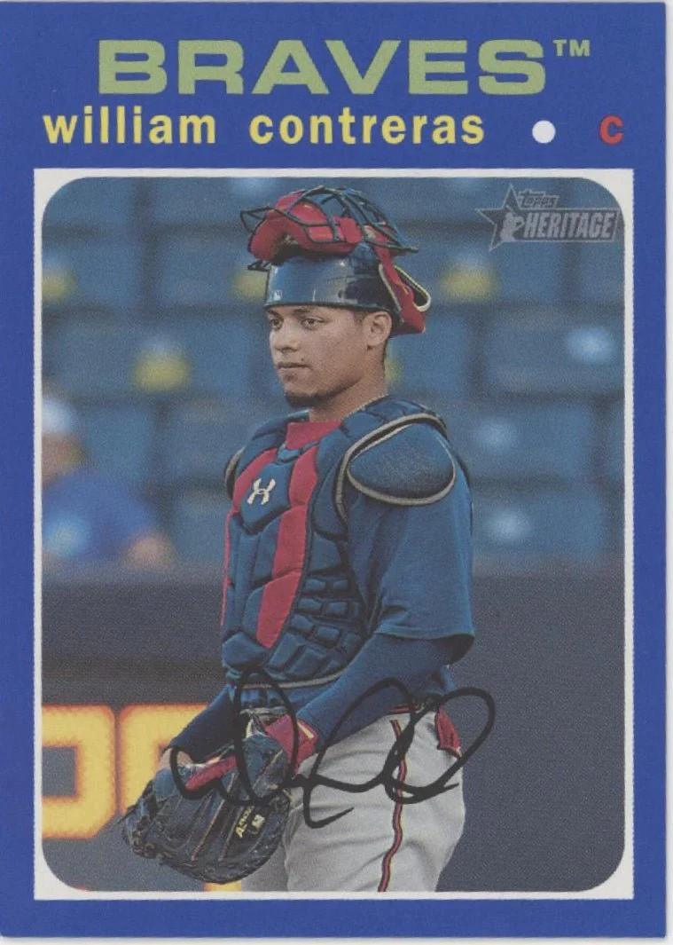 William Contreras 2020 Topps Heritage Blue 34/99 #139