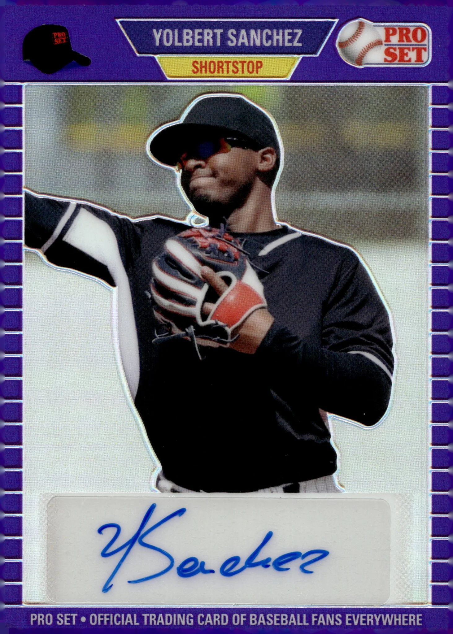 Yolbert Sanchez 2021 Leaf Pro Set Purple Refractor Auto 6/25 #PA-YS1
