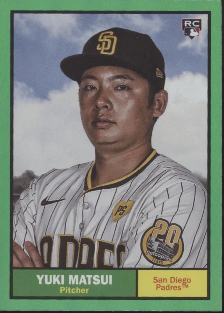 Yuki Matsui 2024 Topps Archives Green Foilboard RC 66/99 #4